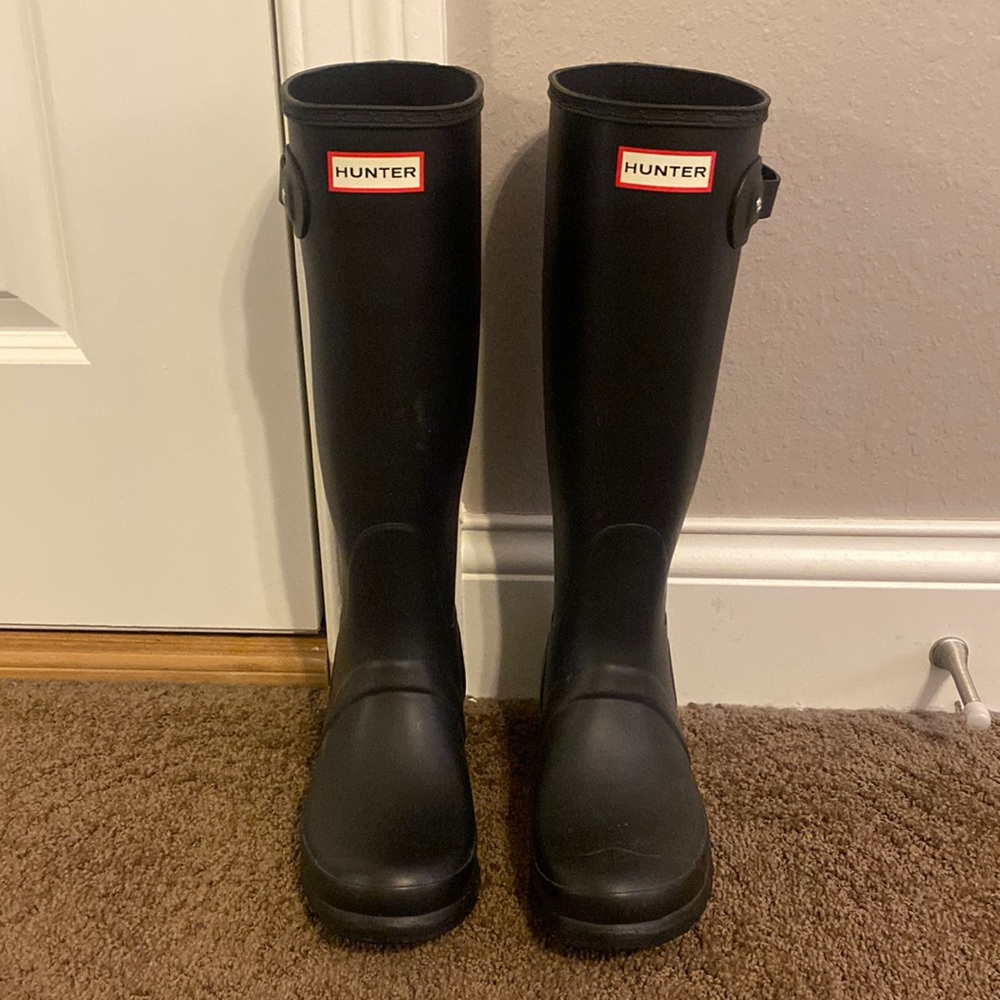 Matte Black Hunter Rain Boots